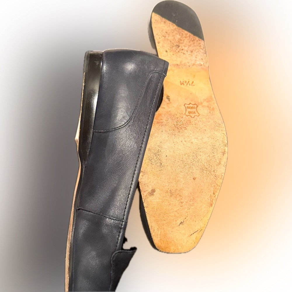 ENZO ANGOLINI NAVY BLUE Flat Soft Leather casual all season Size 7.5 Good cond - Picture 4 of 4